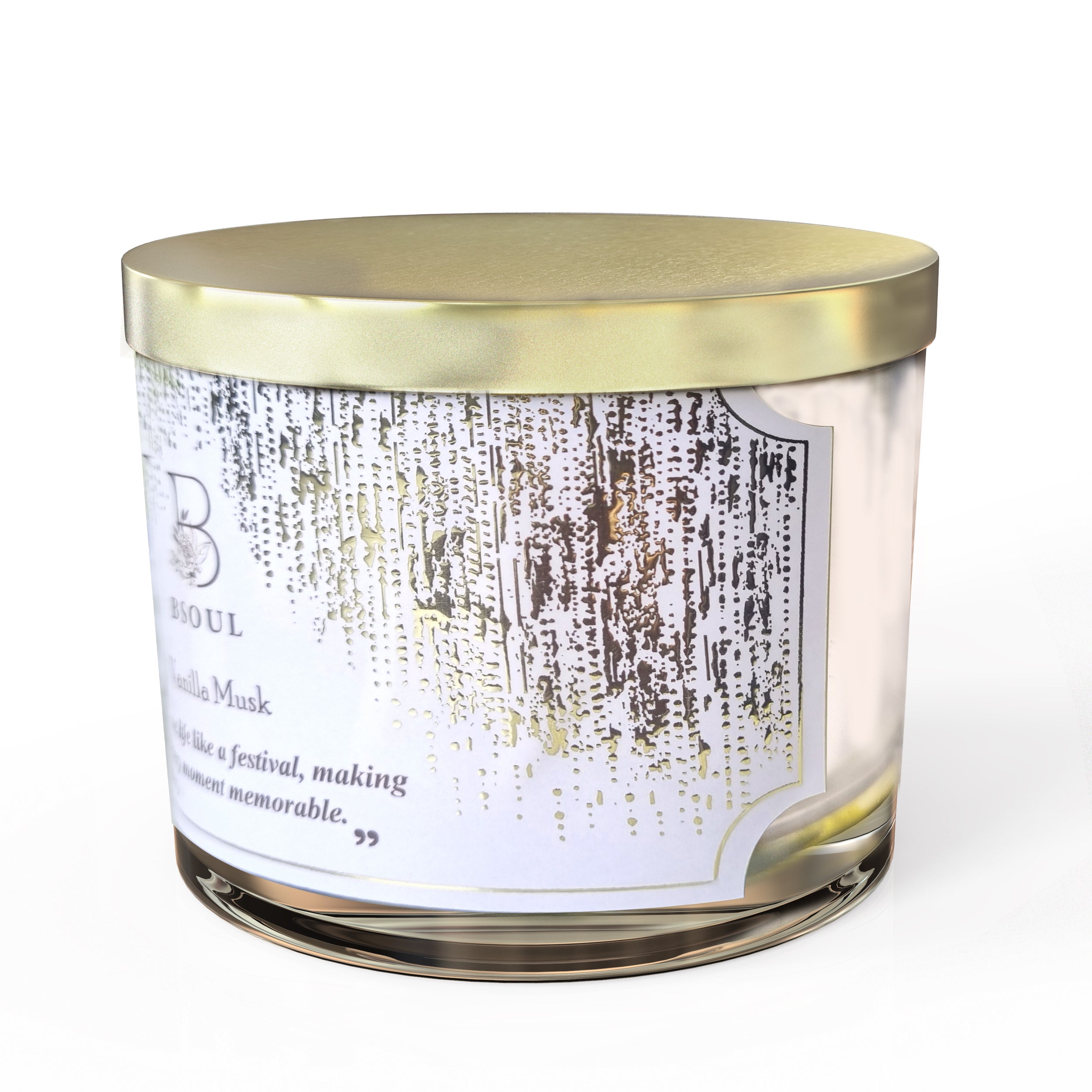 3 Wick Glass with Lid (Vanilla Musk)